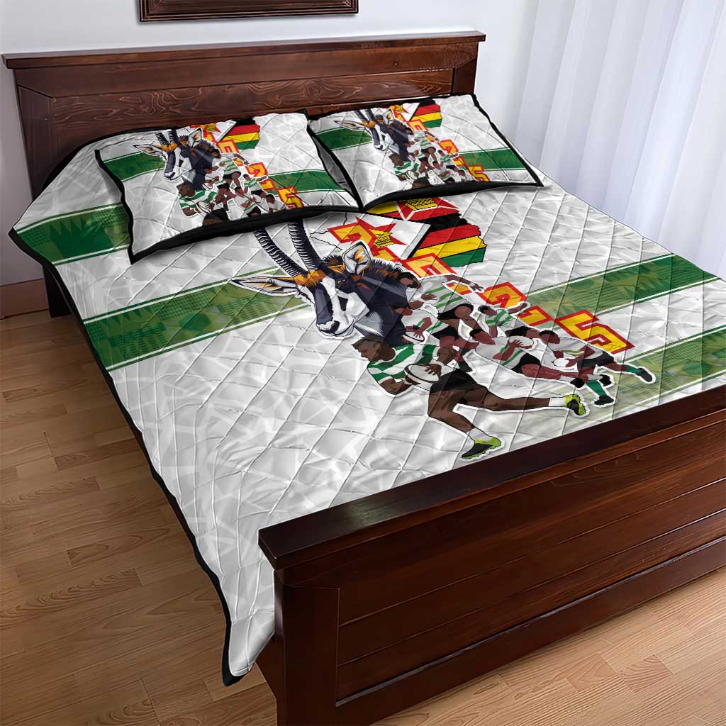 Zimbabwe Rugby The Champions 2025 Quilt Bed Set Sables-Warriors of Africa LT03