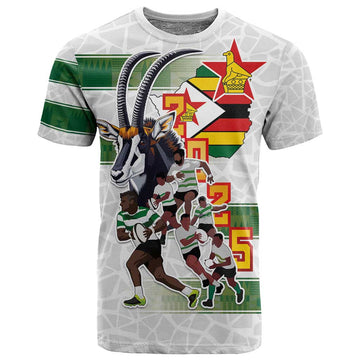 Custom Zimbabwe Rugby The Champions 2025 T shirt Sables-Warriors of Africa LT03