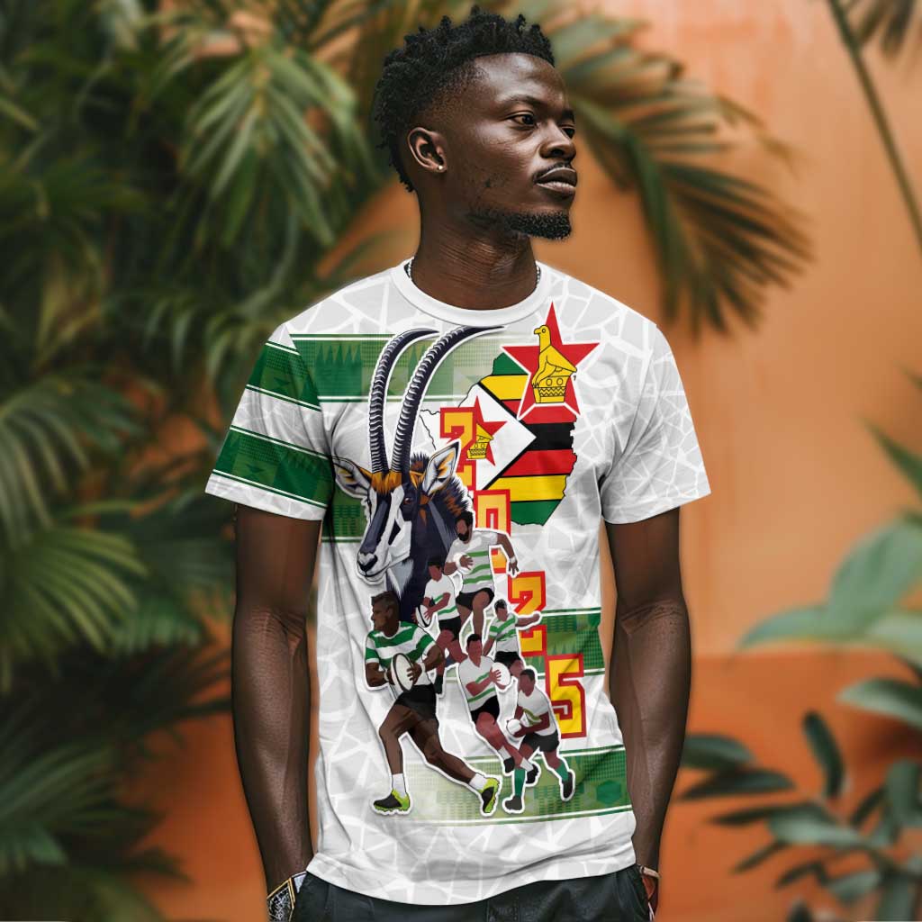 Custom Zimbabwe Rugby The Champions 2025 T shirt Sables-Warriors of Africa LT03