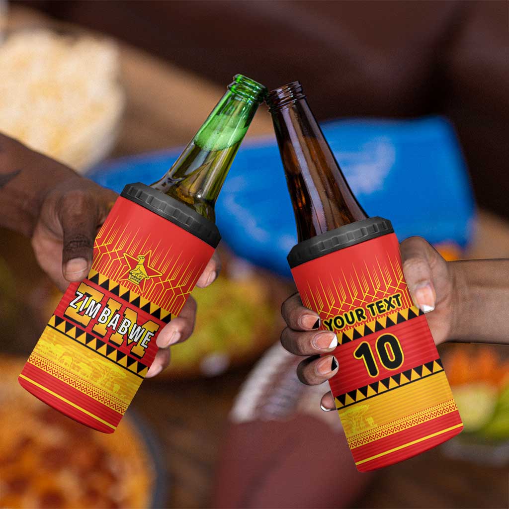 Custom Zimbabwe Cricket 4 in 1 Can Cooler Tumbler African Heritage Edition LT03