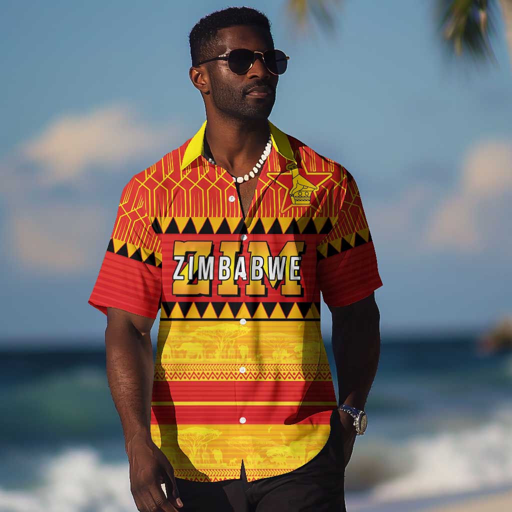 Custom Zimbabwe Cricket Hawaiian Shirt African Heritage Edition LT03