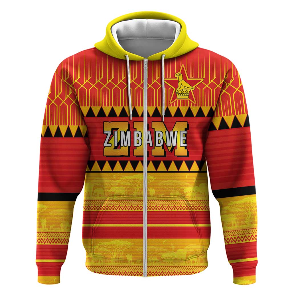 Custom Zimbabwe Cricket Hoodie African Heritage Stripes Style LT03