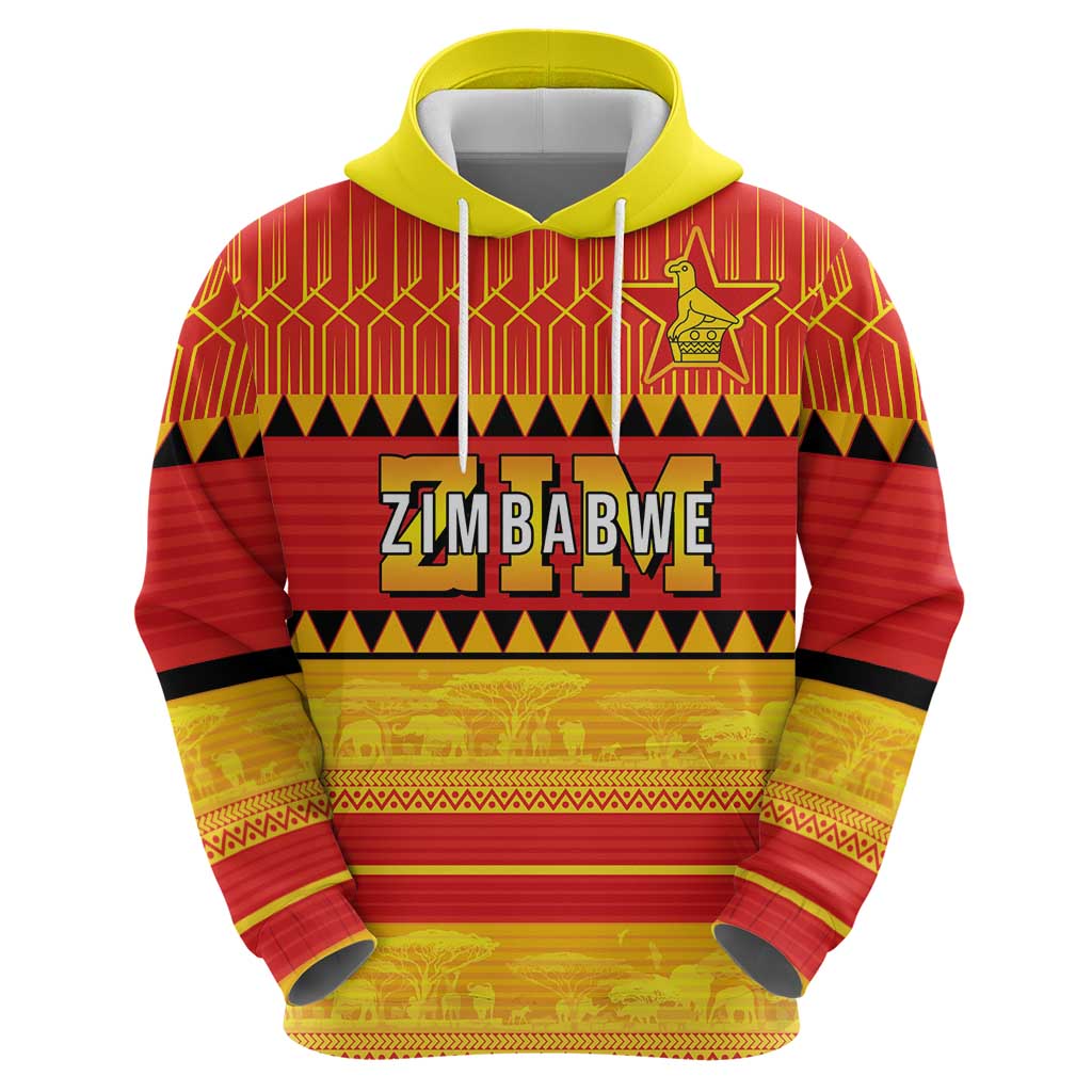 Custom Zimbabwe Cricket Hoodie African Heritage Stripes Style LT03