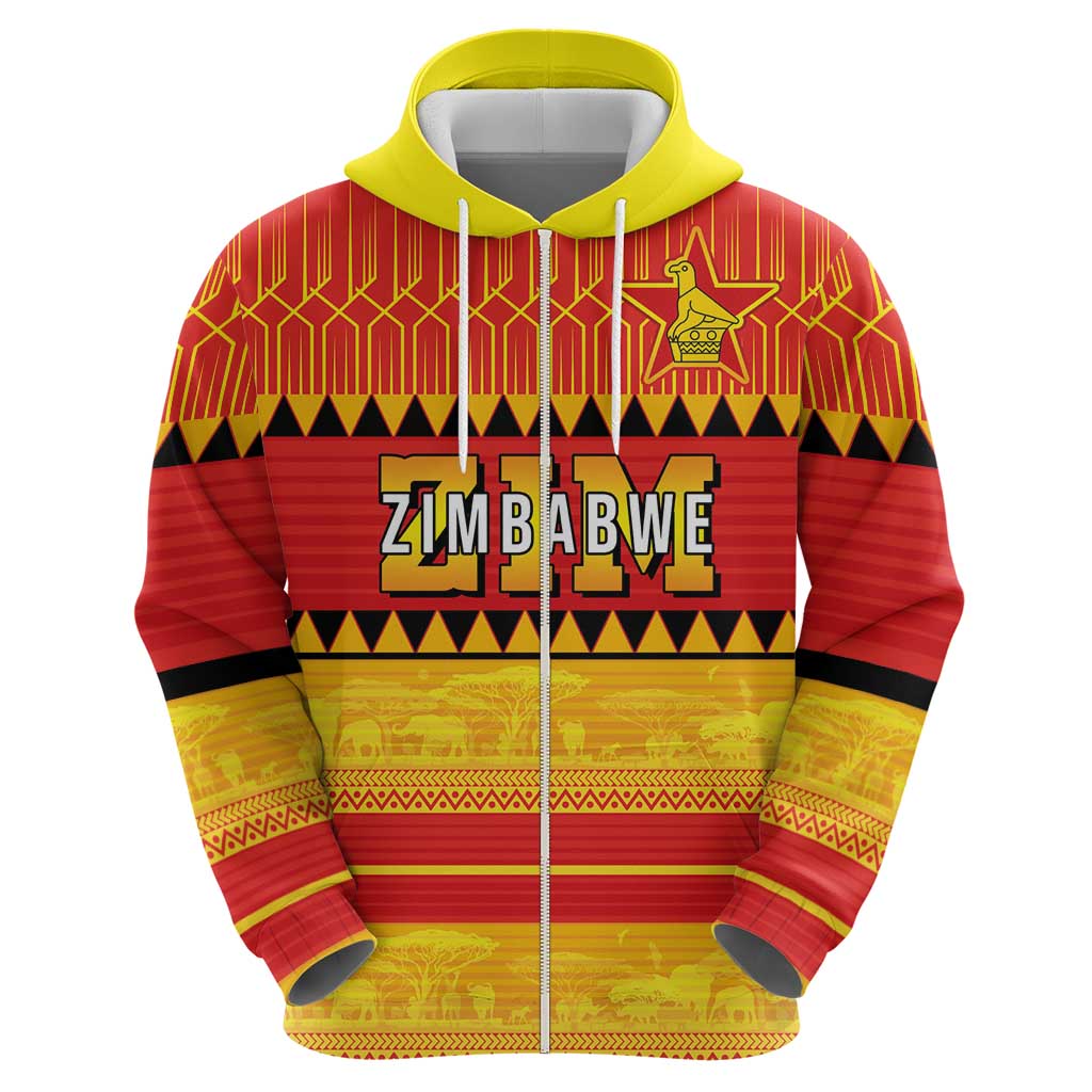 Custom Zimbabwe Cricket Hoodie African Heritage Stripes Style LT03