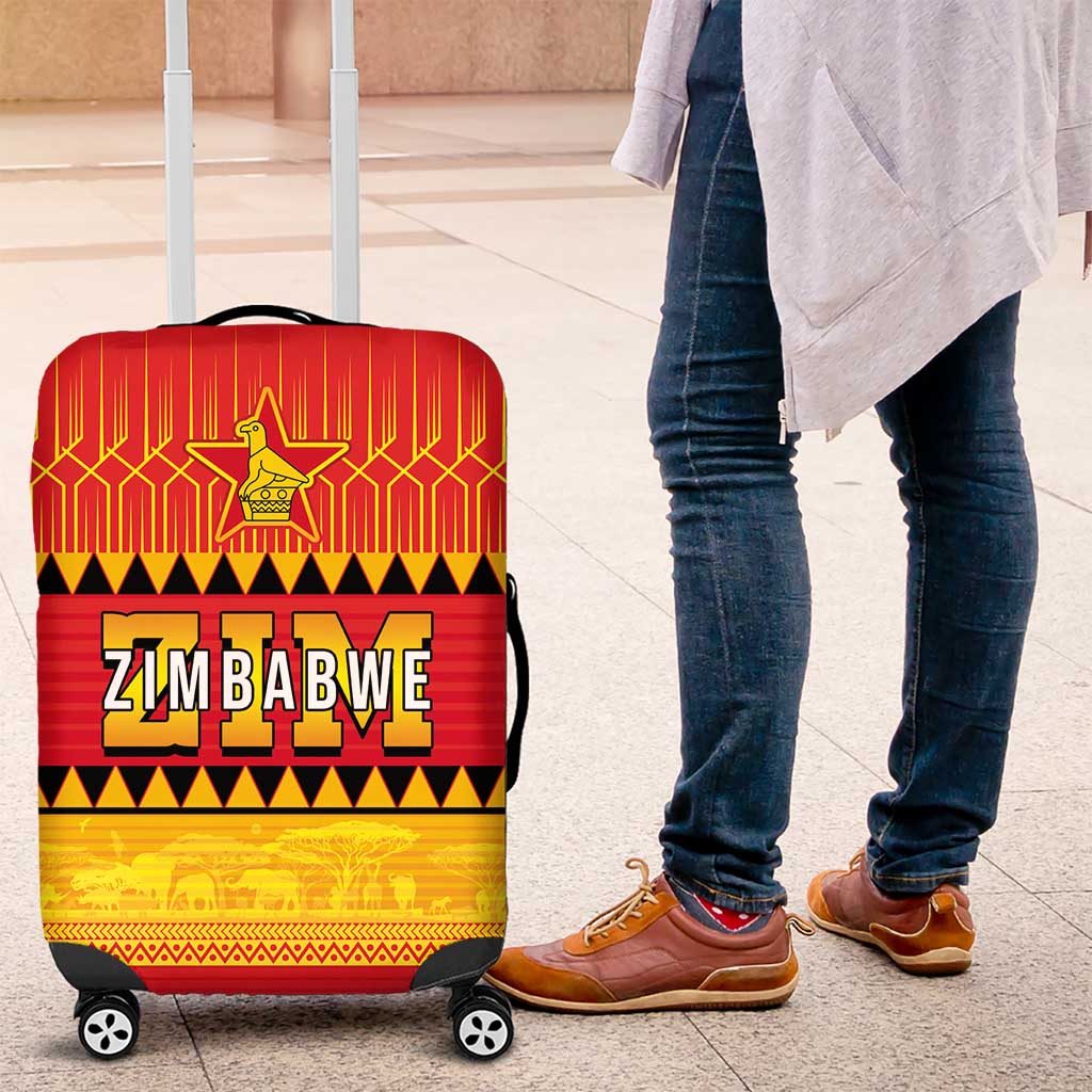 Zimbabwe Cricket Luggage Cover African Heritage Stripes Style LT03
