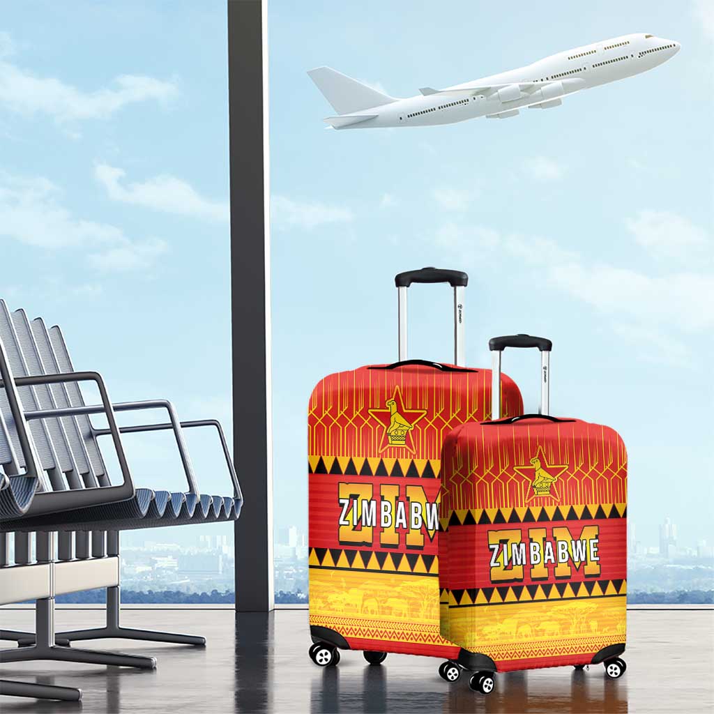 Zimbabwe Cricket Luggage Cover African Heritage Stripes Style LT03