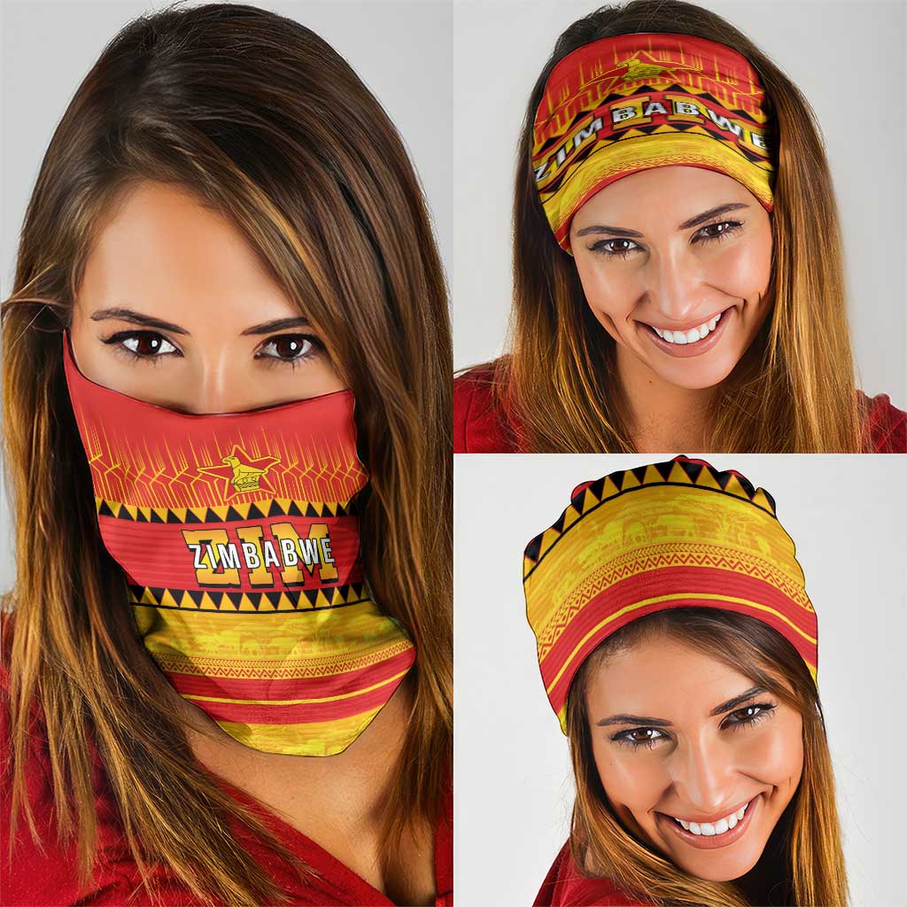 Zimbabwe Cricket Neck Gaiter African Heritage Stripes Style LT03