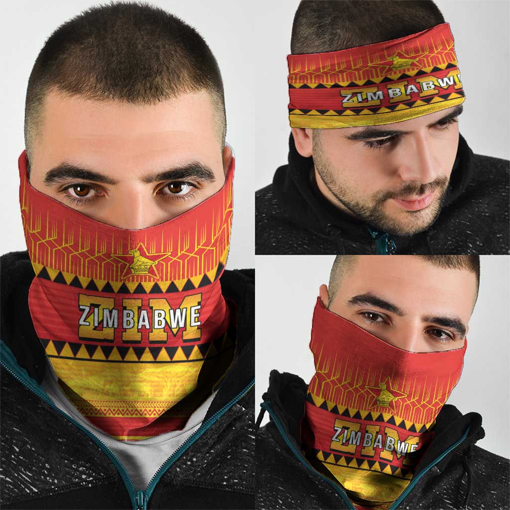 Zimbabwe Cricket Neck Gaiter African Heritage Stripes Style LT03