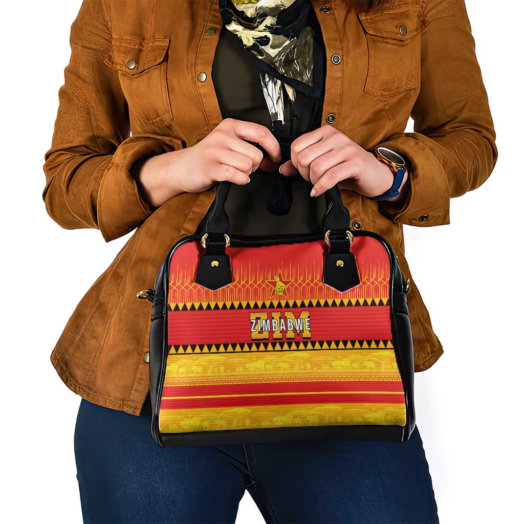 Zimbabwe Cricket Shoulder Handbag African Heritage Stripes Style LT03