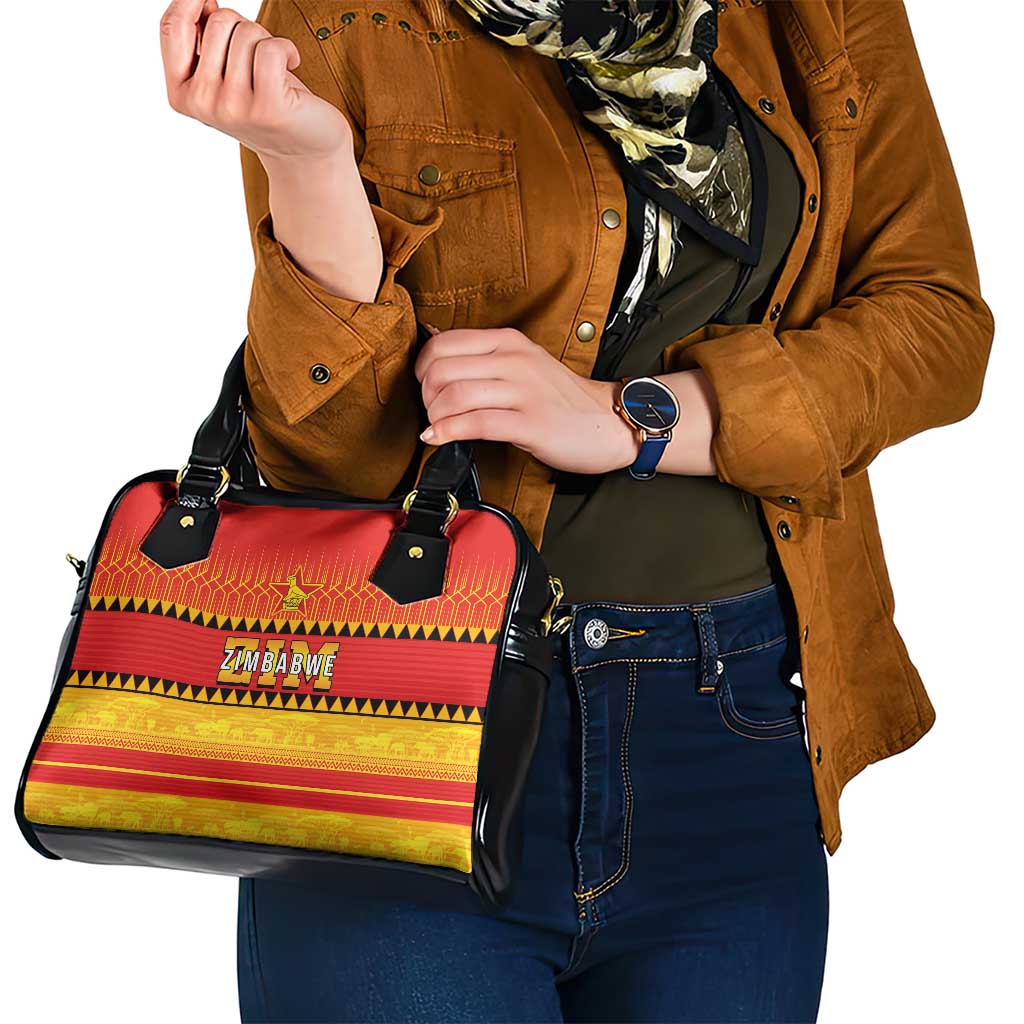 Zimbabwe Cricket Shoulder Handbag African Heritage Stripes Style LT03