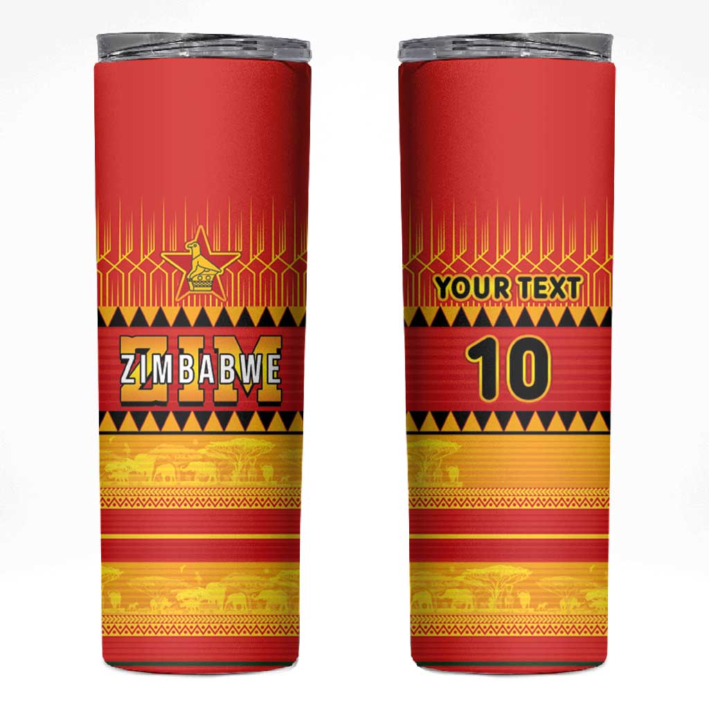 Custom Zimbabwe Cricket Skinny Tumbler African Heritage Edition LT03