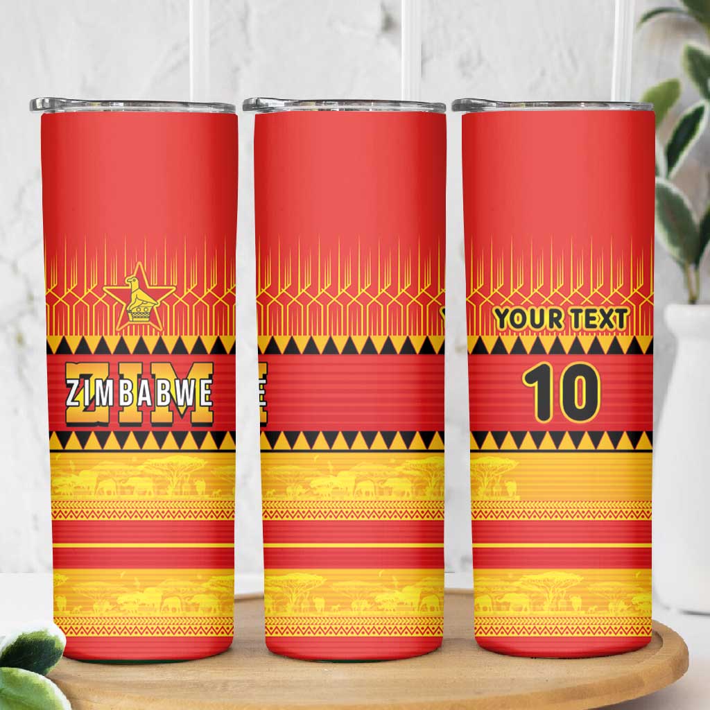 Custom Zimbabwe Cricket Skinny Tumbler African Heritage Edition LT03