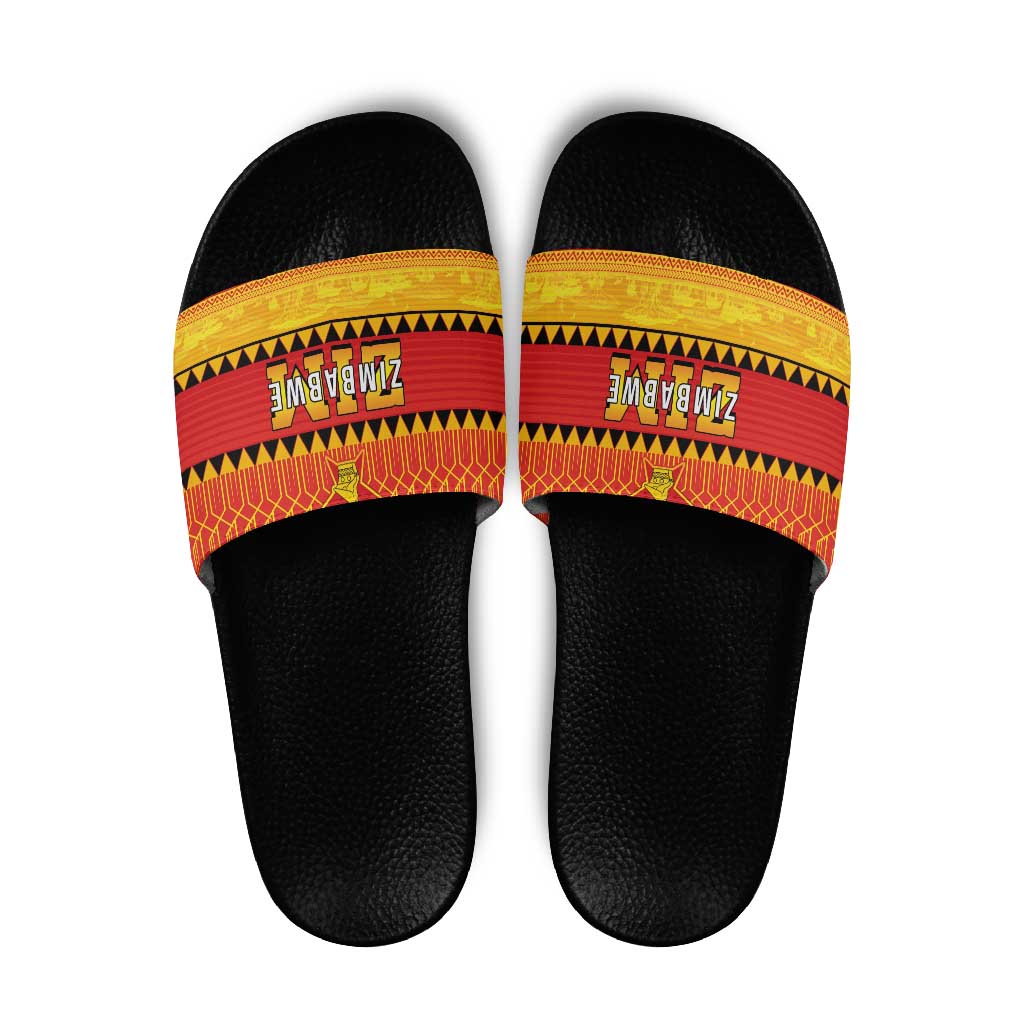 Zimbabwe Cricket Slide Sandals African Heritage Stripes Style LT03