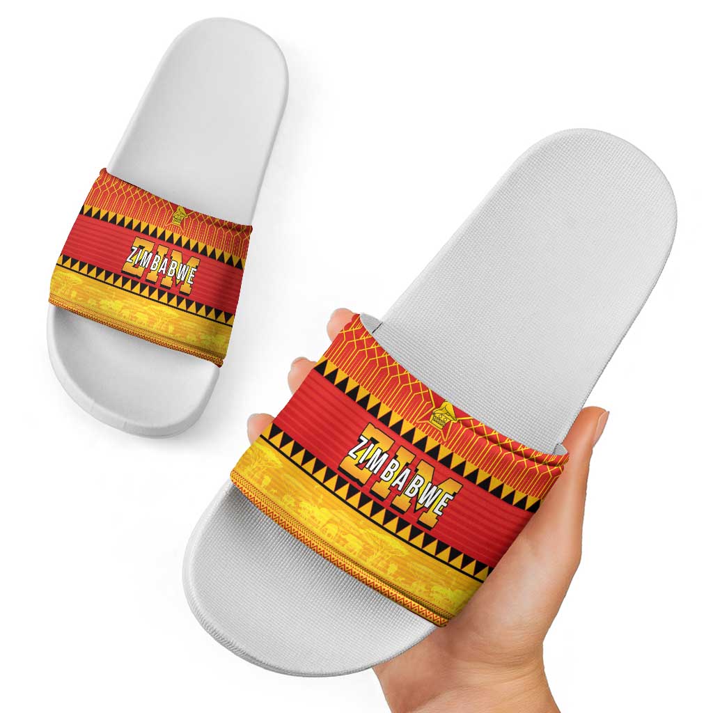 Zimbabwe Cricket Slide Sandals African Heritage Stripes Style LT03