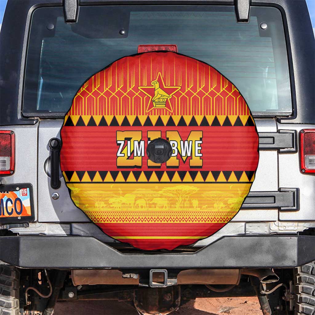 Zimbabwe Cricket Spare Tire Cover African Heritage Stripes Style LT03