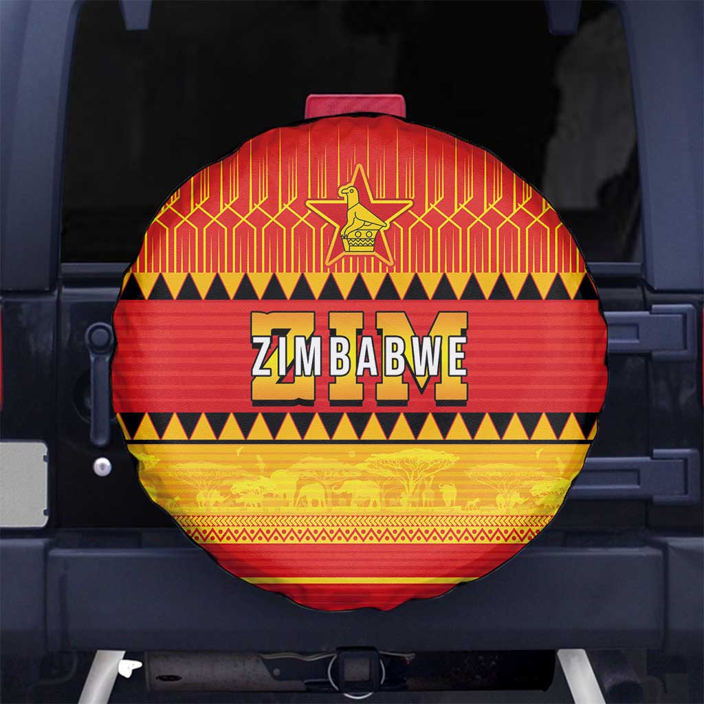 Zimbabwe Cricket Spare Tire Cover African Heritage Stripes Style LT03
