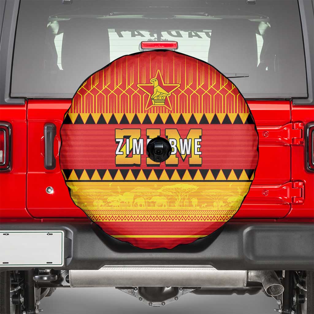 Zimbabwe Cricket Spare Tire Cover African Heritage Stripes Style LT03