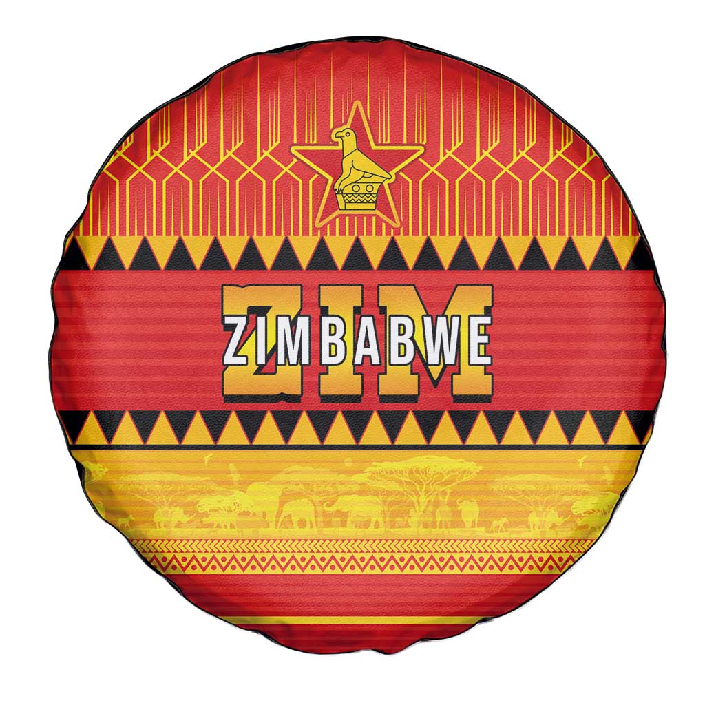 Zimbabwe Cricket Spare Tire Cover African Heritage Stripes Style LT03