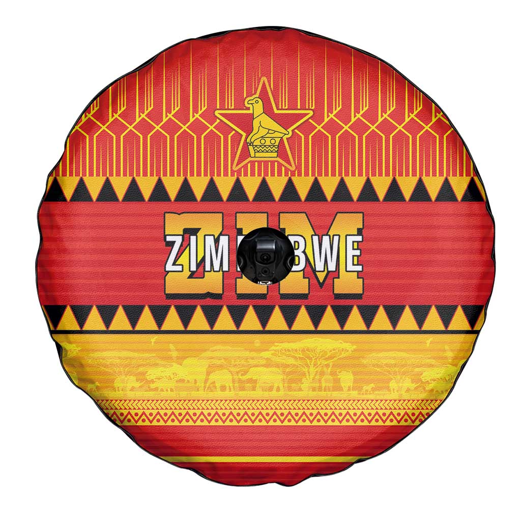 Zimbabwe Cricket Spare Tire Cover African Heritage Stripes Style LT03