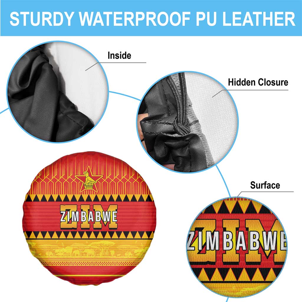 Zimbabwe Cricket Spare Tire Cover African Heritage Stripes Style LT03