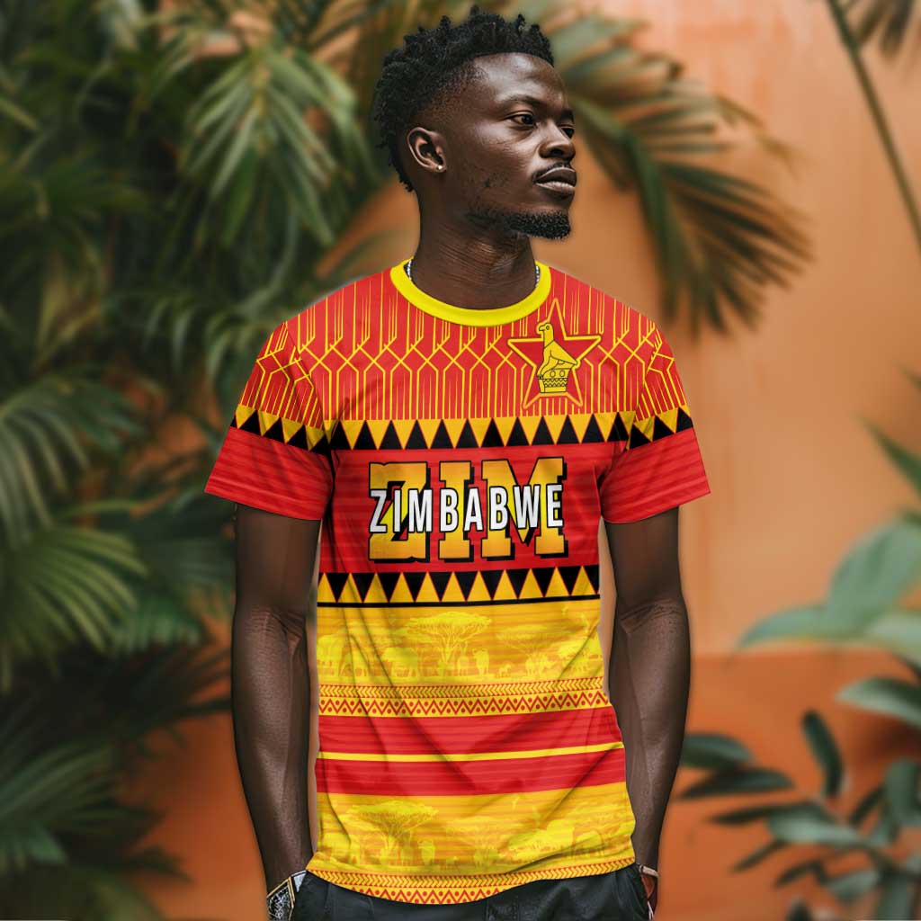 Custom Zimbabwe Cricket T shirt African Heritage Edition LT03