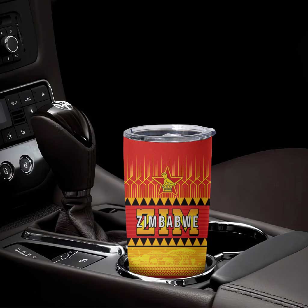 Custom Zimbabwe Cricket Tumbler Cup African Heritage Edition LT03