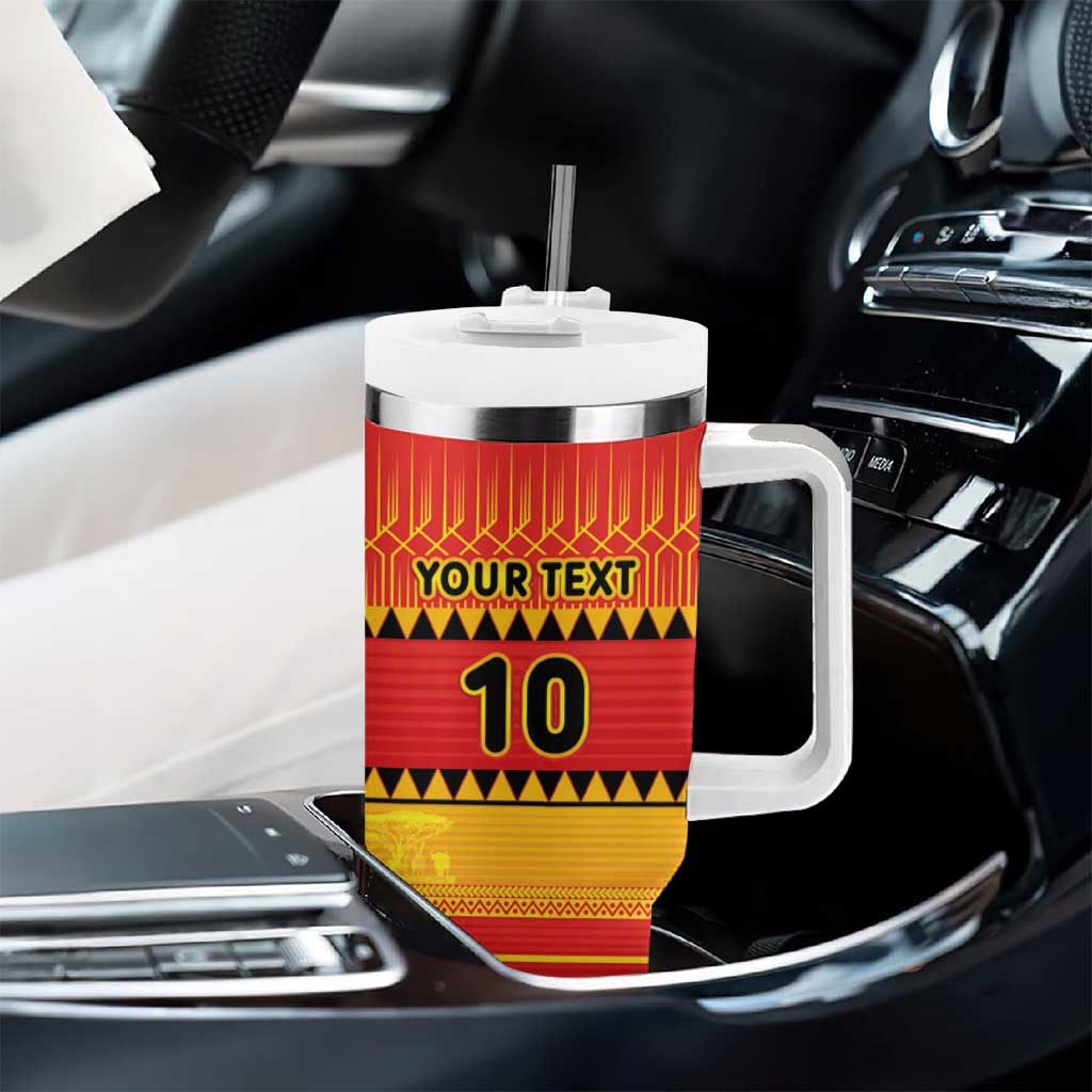 Custom Zimbabwe Cricket Tumbler With Handle African Heritage Edition LT03