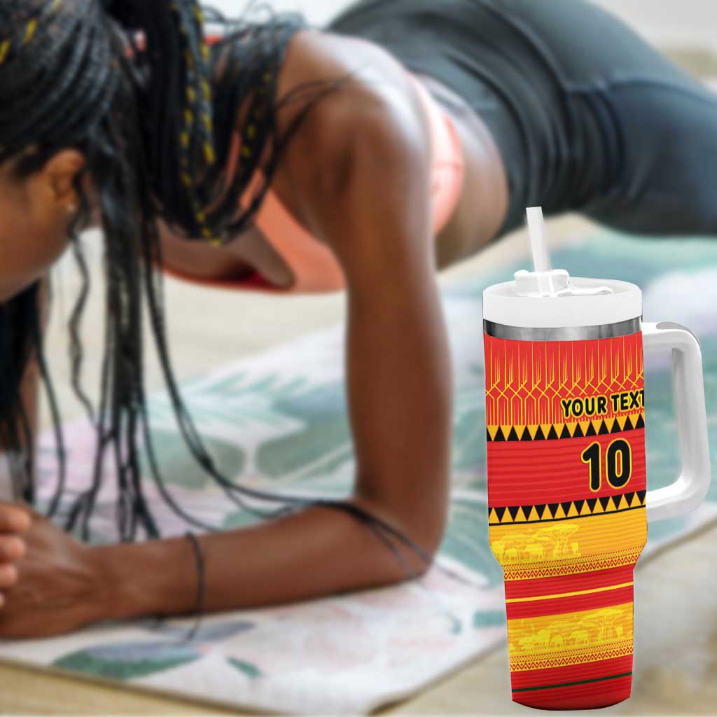 Custom Zimbabwe Cricket Tumbler With Handle African Heritage Edition LT03