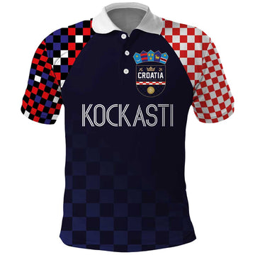 Custom Croatia Football Go Checkered Ones Polo Shirt LT03