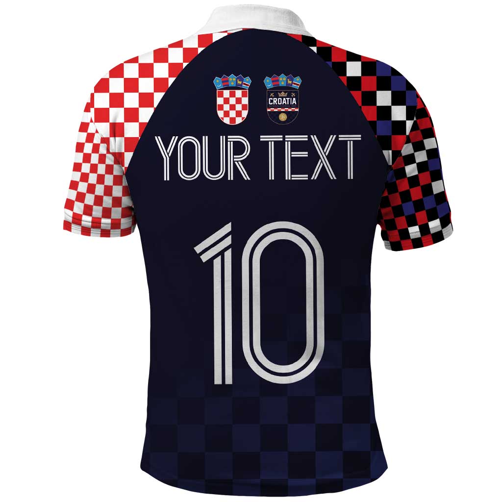 Custom Croatia Football Go Checkered Ones Polo Shirt LT03