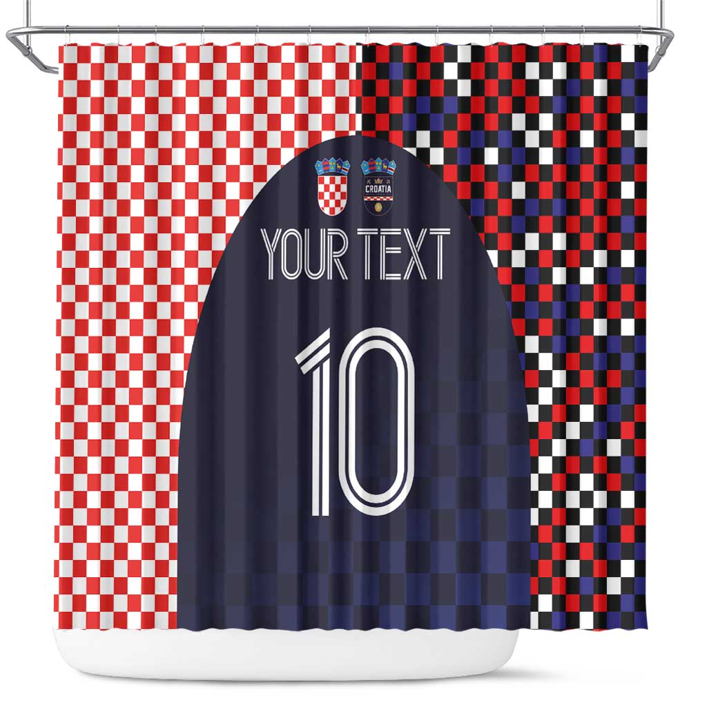 Custom Croatia Football Go Checkered Ones Shower Curtain LT03