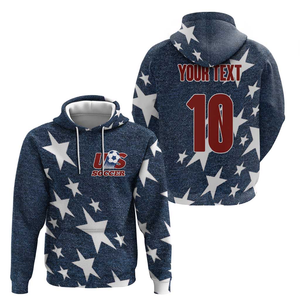 Custom United States Soccer Hoodie Retro 1994 Denim Style LT03