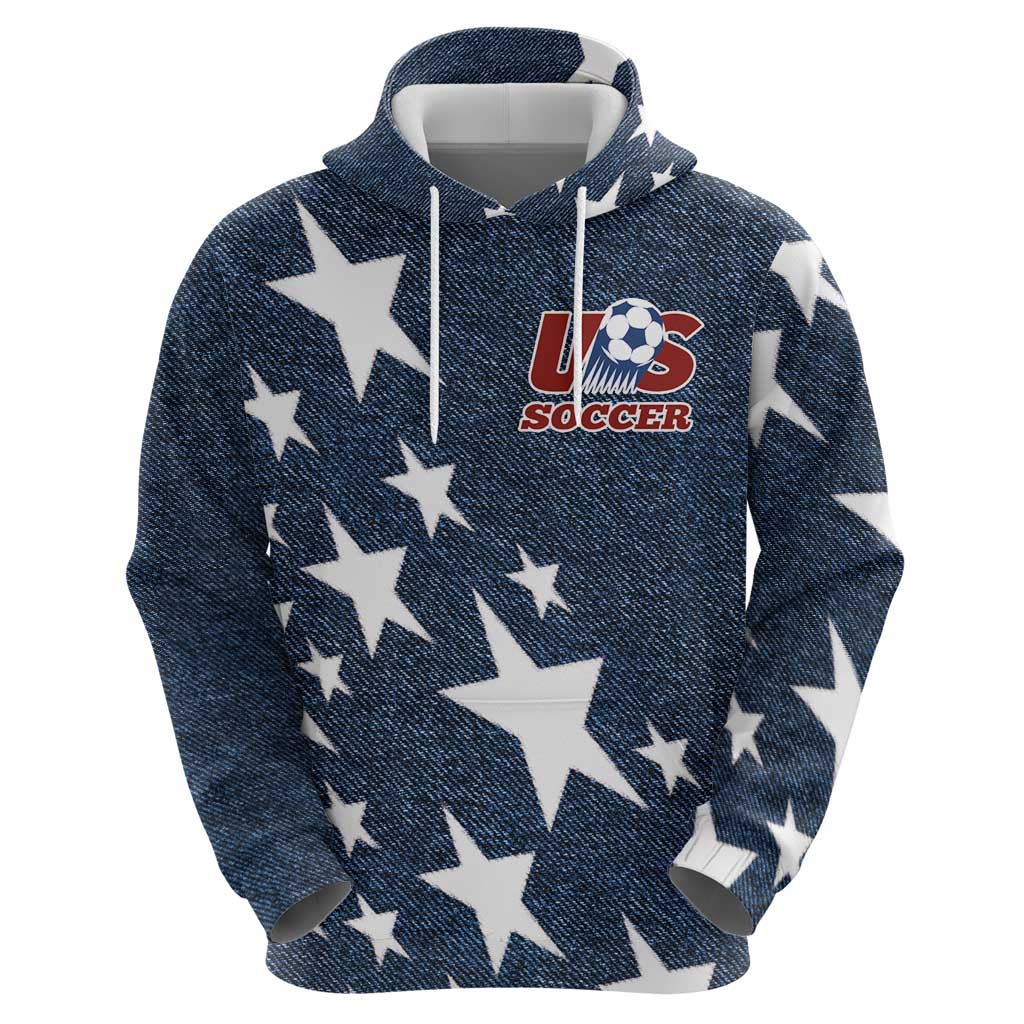 Custom United States Soccer Hoodie Retro 1994 Denim Style LT03