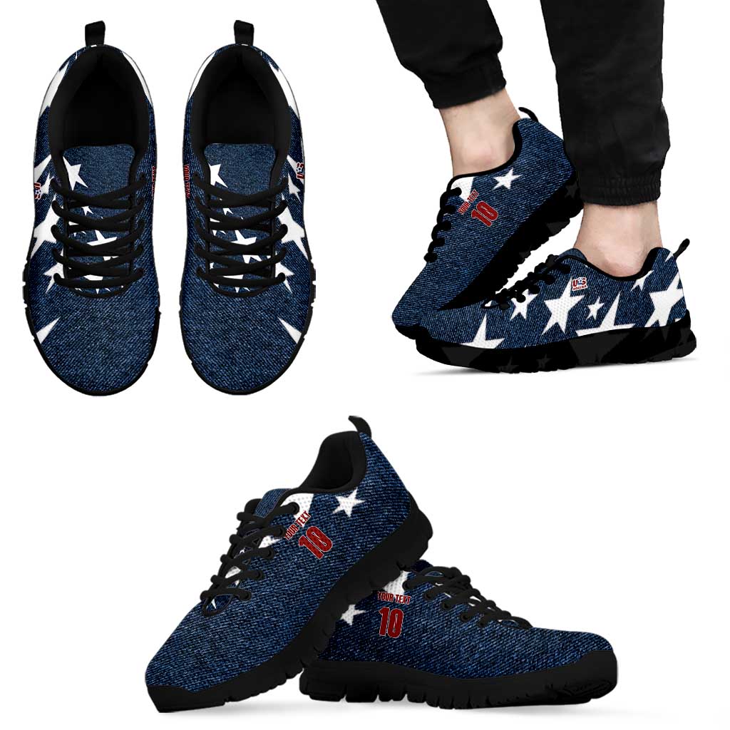 Custom United States Soccer Jersey Sneakers Retro 1994 Denim Style LT03