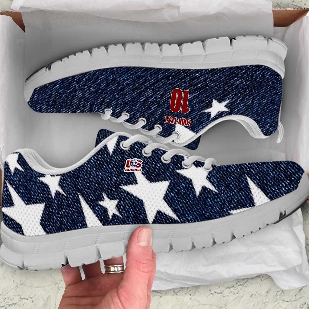 Custom United States Soccer Jersey Sneakers Retro 1994 Denim Style LT03