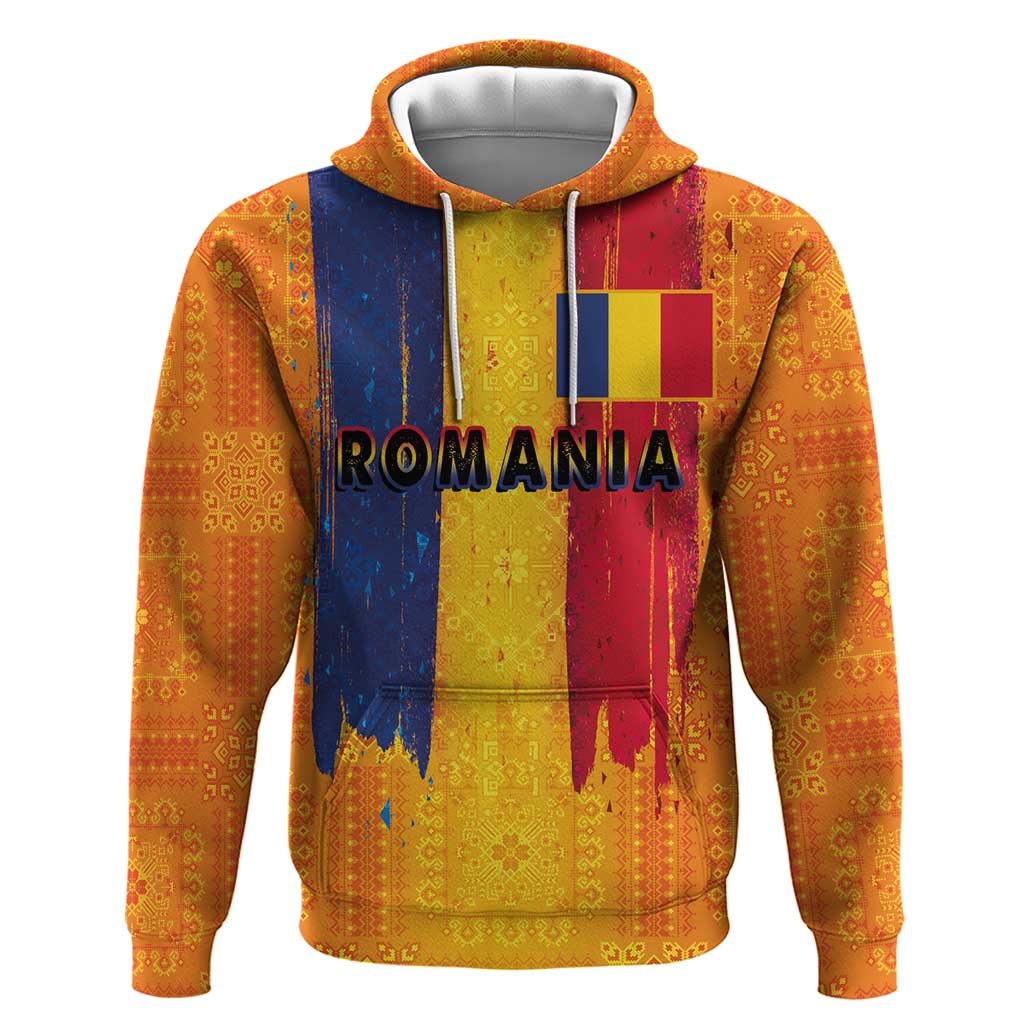 Personalized Romania Flag Day Hoodie Traditional Pattern Royal Style LT03