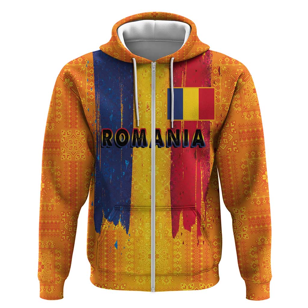 Personalized Romania Flag Day Hoodie Traditional Pattern Royal Style LT03