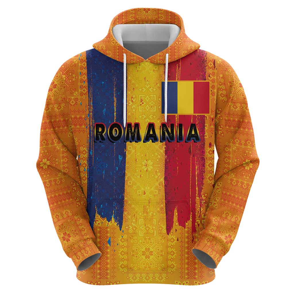 Personalized Romania Flag Day Hoodie Traditional Pattern Royal Style LT03