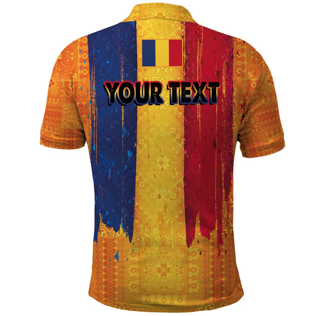 Personalized Romania Flag Day Polo Shirt Traditional Pattern Royal Style LT03