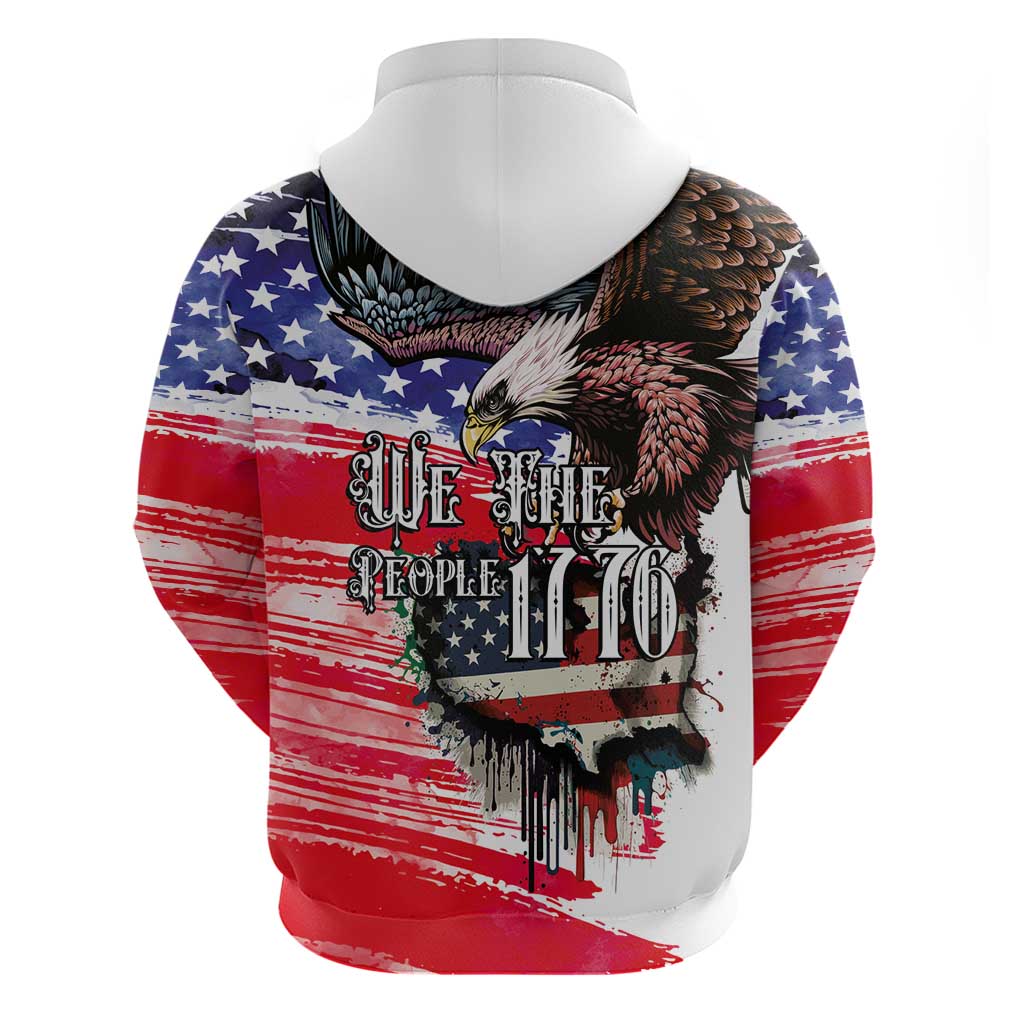 The United States Independence Day Hoodie We The People Watercolor Style LT03