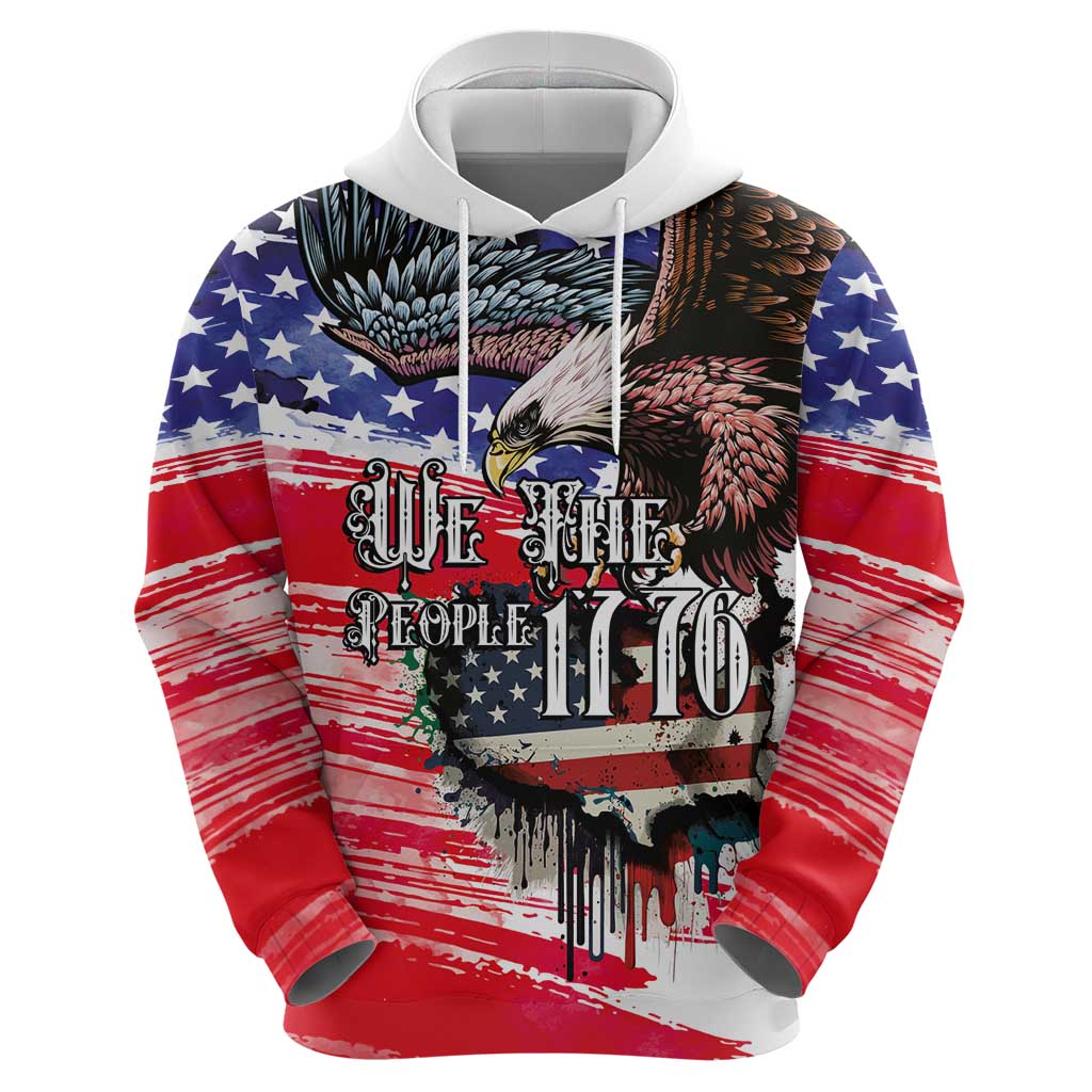 The United States Independence Day Hoodie We The People Watercolor Style LT03