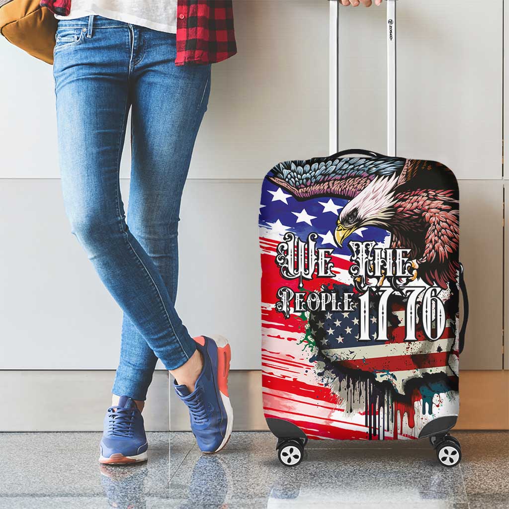 The United States Independence Day Luggage Cover We The People Watercolor Style LT03