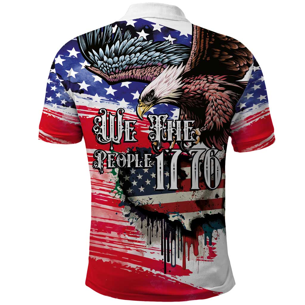 The United States Independence Day Polo Shirt We The People Watercolor Style LT03