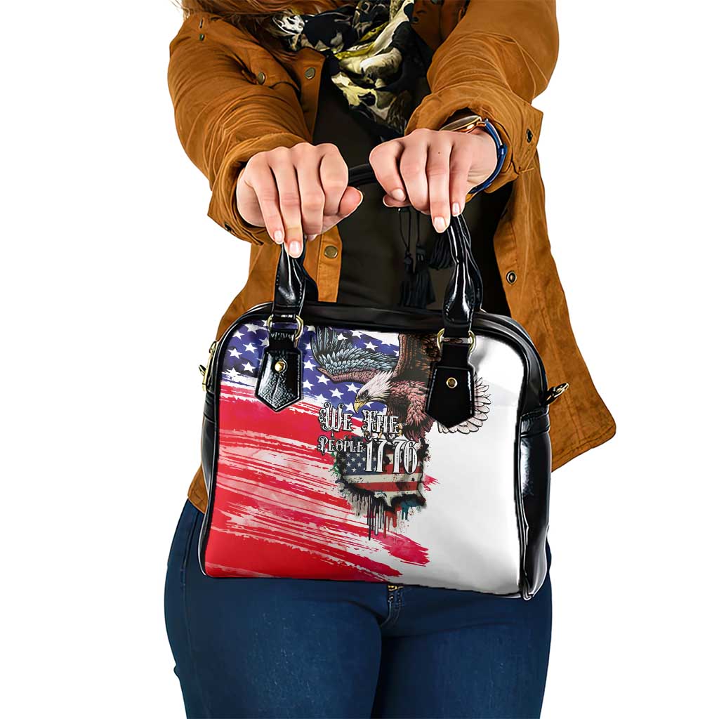 The United States Independence Day Shoulder Handbag We The People Watercolor Style LT03