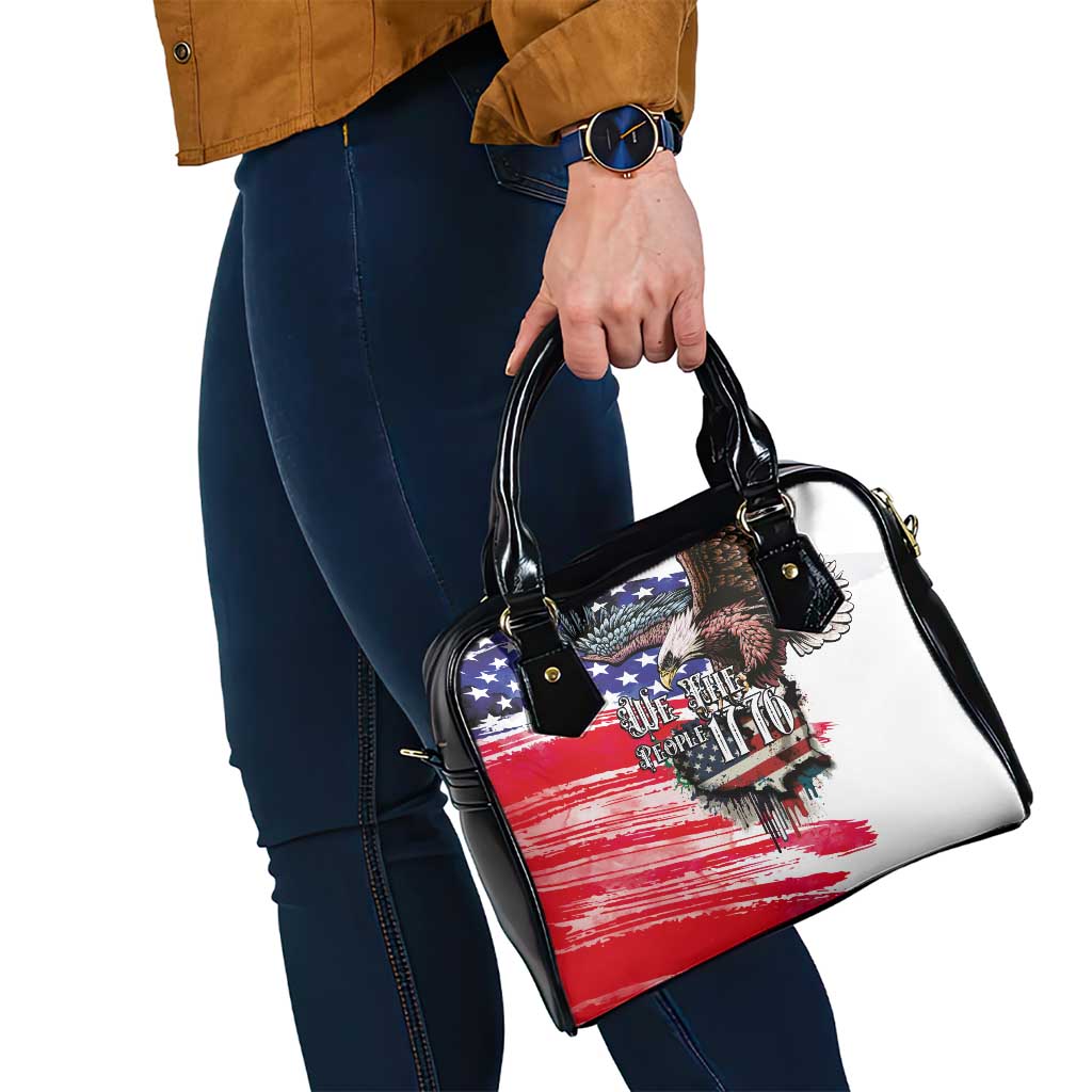 The United States Independence Day Shoulder Handbag We The People Watercolor Style LT03