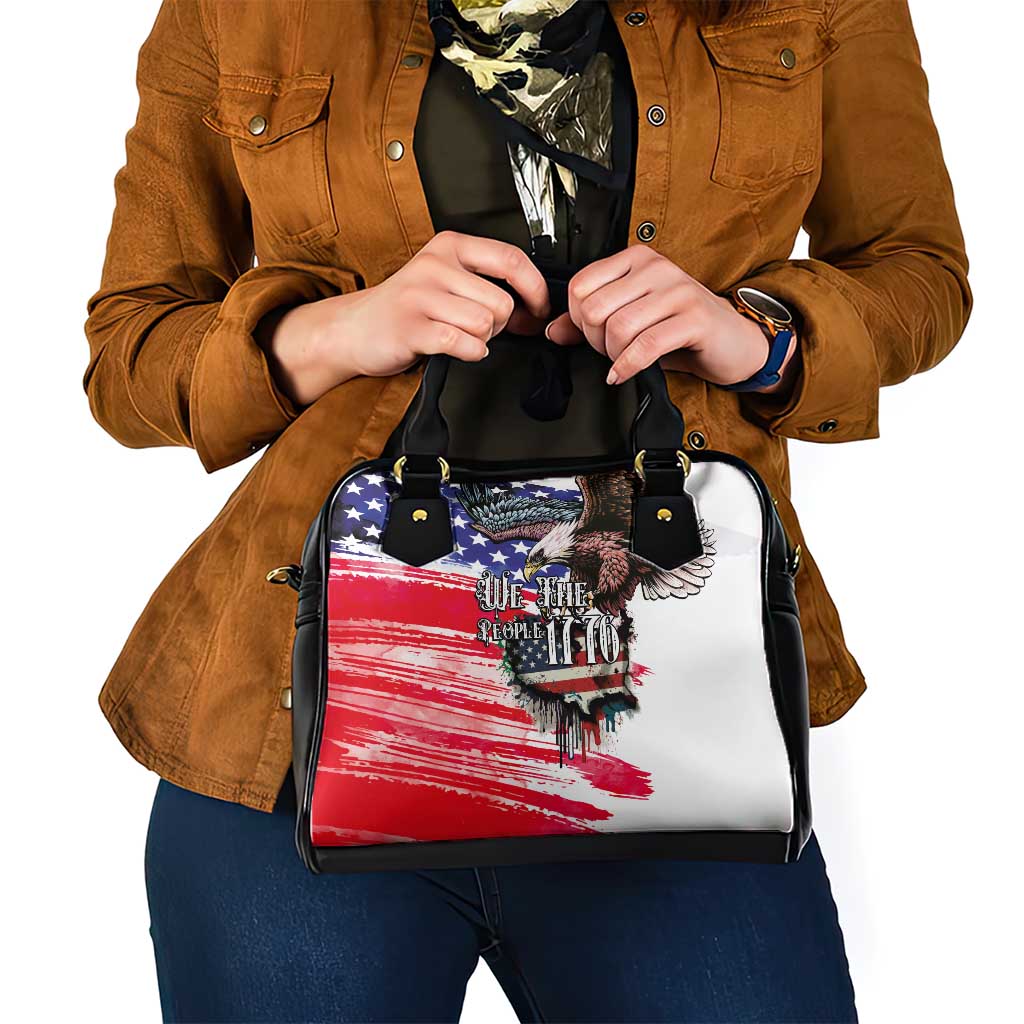 The United States Independence Day Shoulder Handbag We The People Watercolor Style LT03