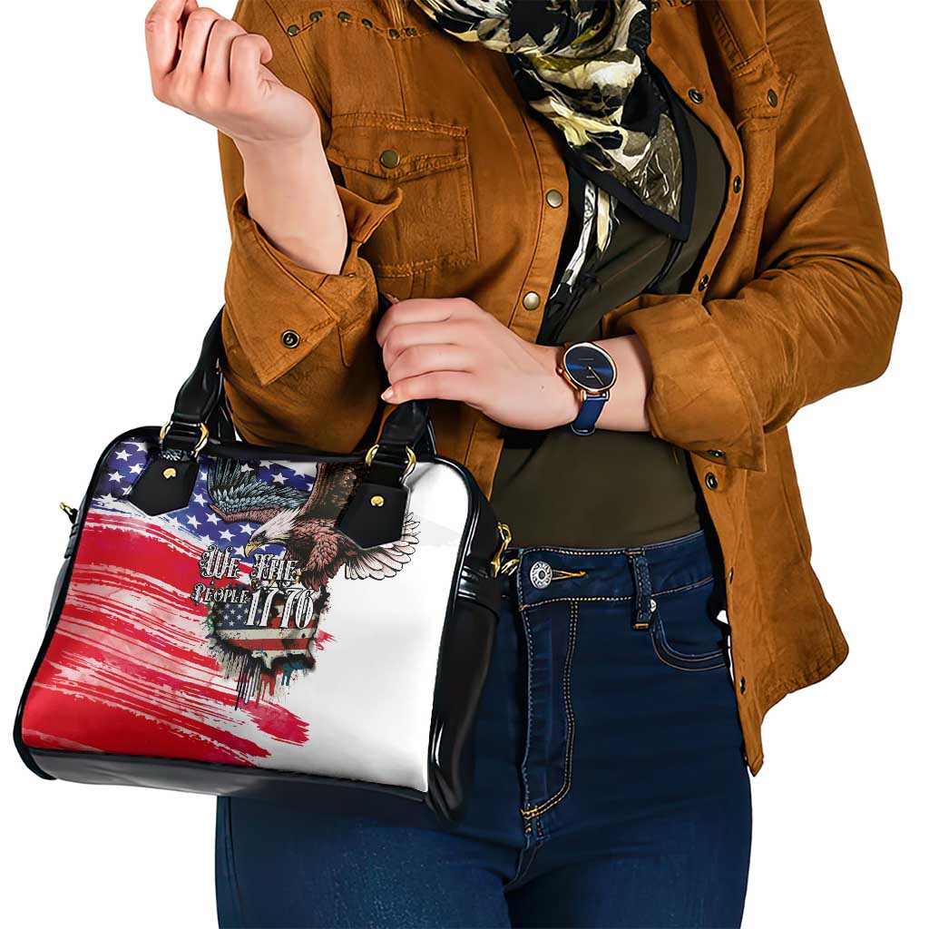 The United States Independence Day Shoulder Handbag We The People Watercolor Style LT03