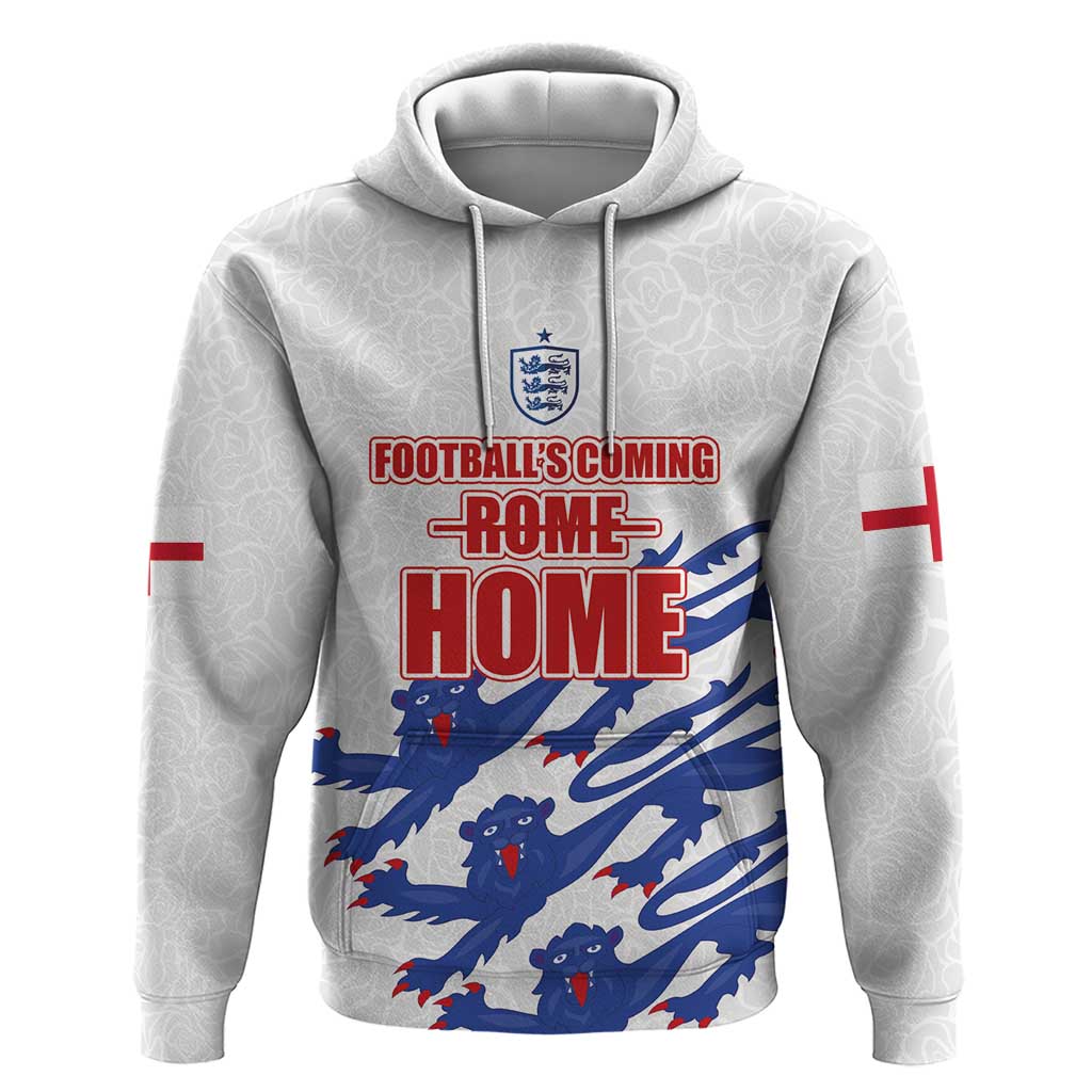 Custom England Football 2024 Road to The Champion Hoodie Football's Coming Home LT03