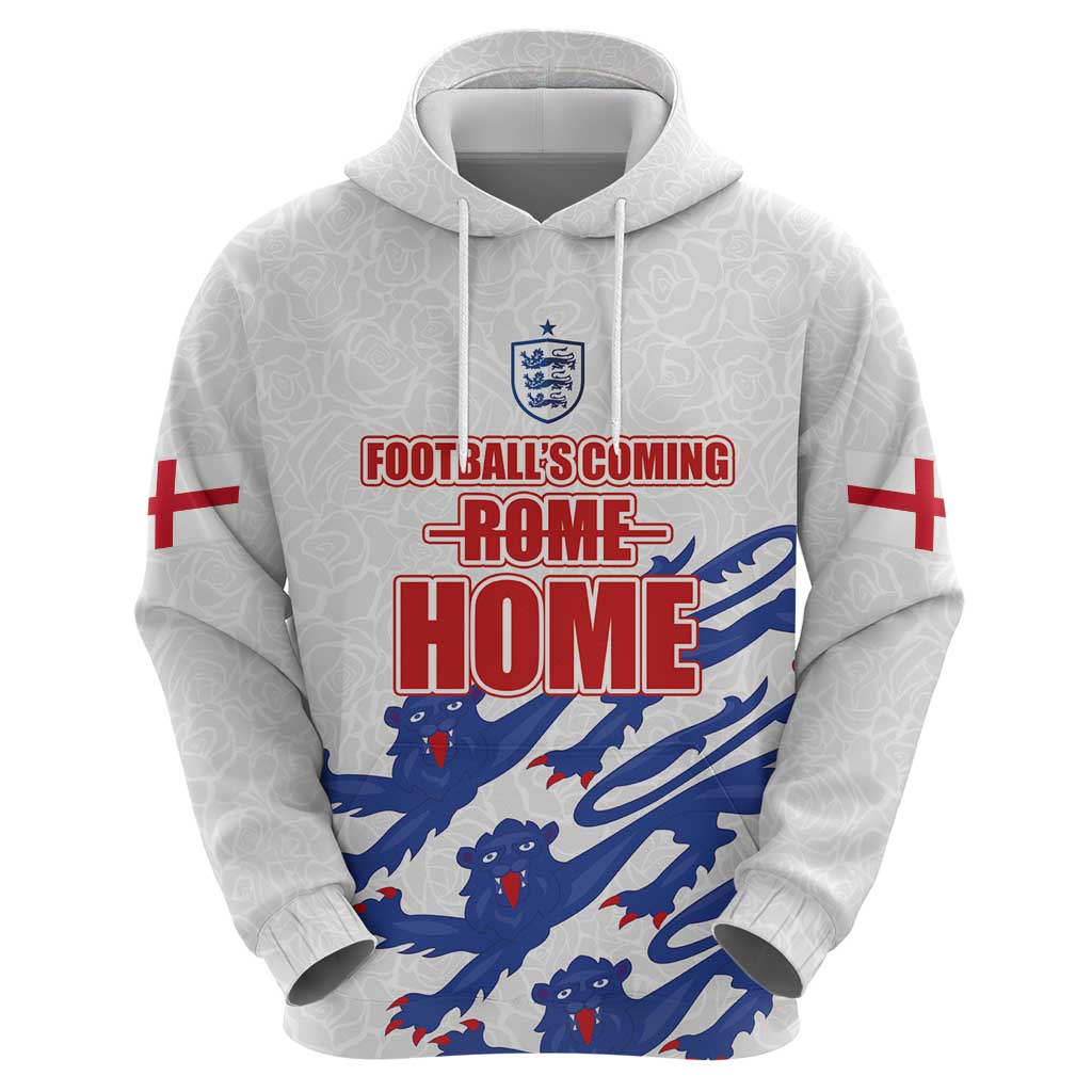 Custom England Football 2024 Road to The Champion Hoodie Football's Coming Home LT03