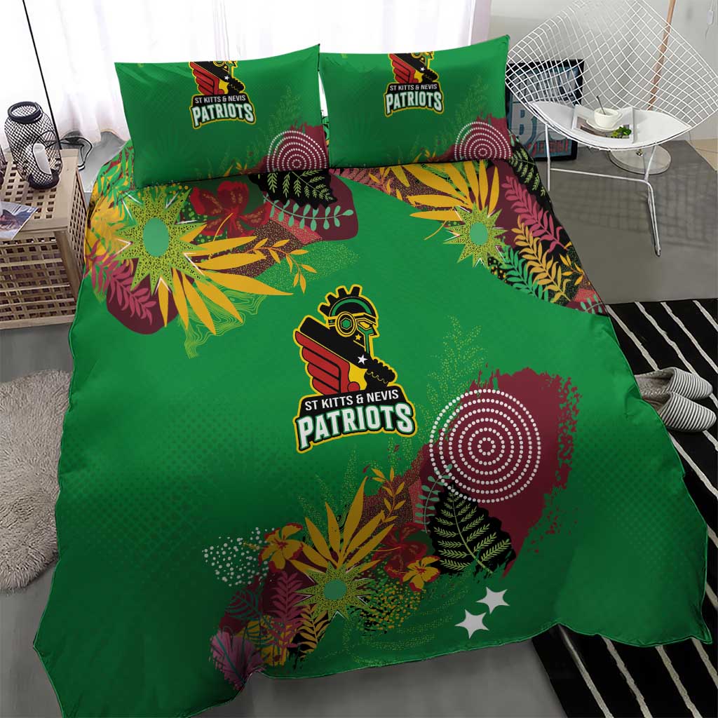 Afro-St Kitts and Nevis Cricket Patriots Bedding Set Caribbean Tropical Sporty LT03